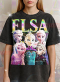 Elsa, Frozen T-Shirt, Vintage Princess Animated Heroine Family Film Tee, 90s Retro Throwback, Elsa, Frozen Sweater