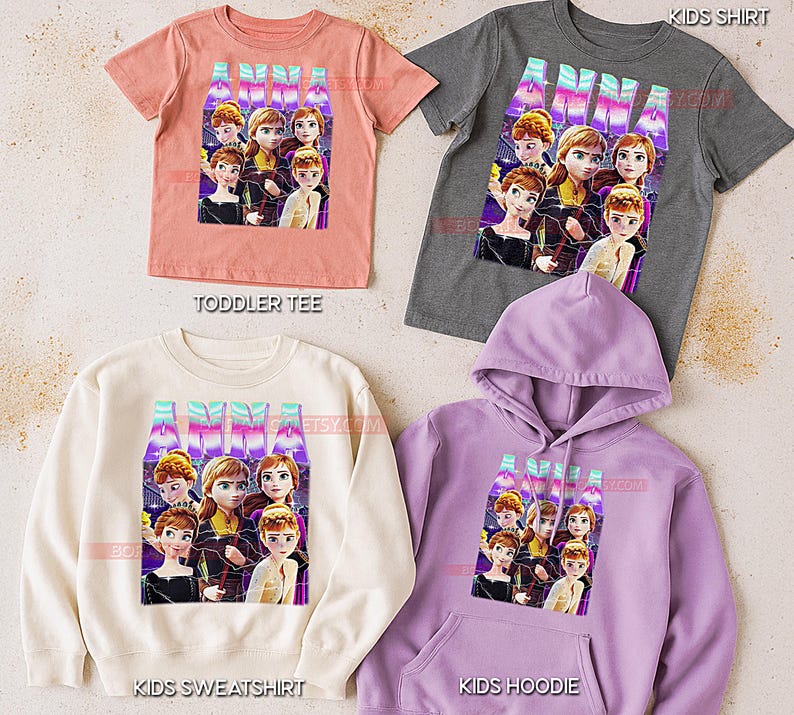 Anna, Frozen T-Shirt, Vintage Princess Animated Heroine Family Film Tee, 90s Retro Throwback, Anna, Frozen Sweater