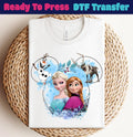 Disney Frozen Ready To Press,Princess Elsa DTF, Elsa Anna Olaf DTF Transfer,Disney Elsa Frozen Shirt,Elsa And Anna DTF,Frozen Character Tee
