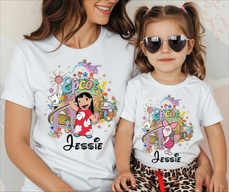 Personalized Disney Epcot Character Shirt, Custom Epcot Family Matching Tee, Disney World Trip Shirt