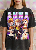Anna, Frozen T-Shirt, Vintage Princess Animated Heroine Family Film Tee, 90s Retro Throwback, Anna, Frozen Sweater