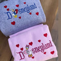 Embroidered Donald and Daisy Duck Couple Sweatshirt, Disney Couple Shirt, Disneyland Matching Couple Hoodie, Valentine's Day Gift