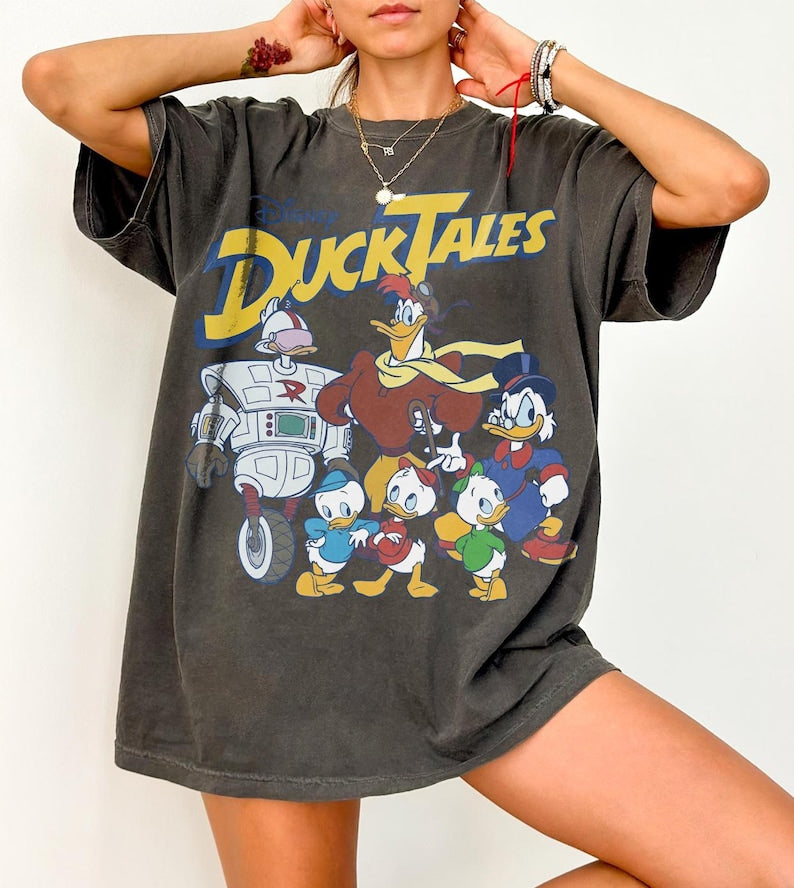Retro Disney DuckTales Shirt, Scrooge McDuck Launchpad Graphic Tee, Huey Dewey Louie Group Top, Vintage 80s Cartoon Gift, Family Trip Top
