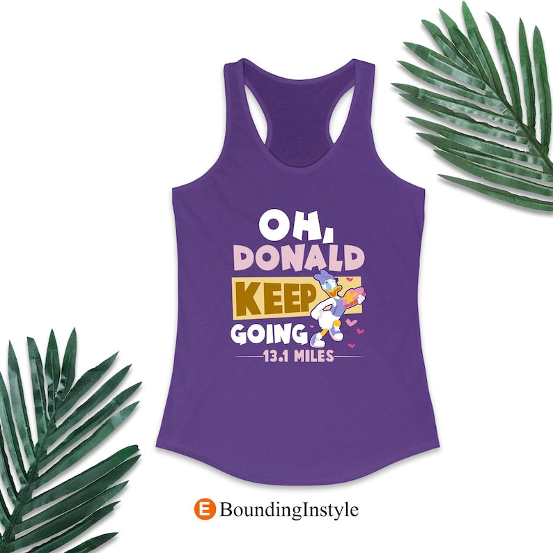 Donald and Daisy Running 13.1 Miles Tank Top, runDisney, WDW Marathon Weekend 2026, Runner 5K, 10K, Half Marathon, Disneyland Tank Tops