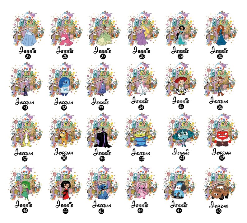 Personalized Disney Epcot Character Shirt, Custom Epcot Family Matching Tee, Disney World Trip Shirt