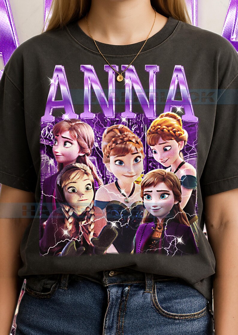 Anna Frozen Shirt, 90s Vintage Retro Bootleg Snow Princess T-Shirt, Ice Kingdom Sister Graphic Tee, Winter Fantasy Fan Apparel, #saf