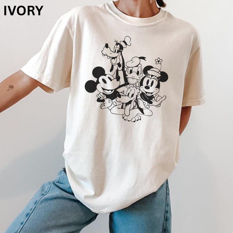 Simple Mickey and Friends Shirt, Disney World Shirt, Disneyland Shirt, Classic Minnie Mouse, Donald Duck, Goofy, Pluto, Daisy Duck Shirts
