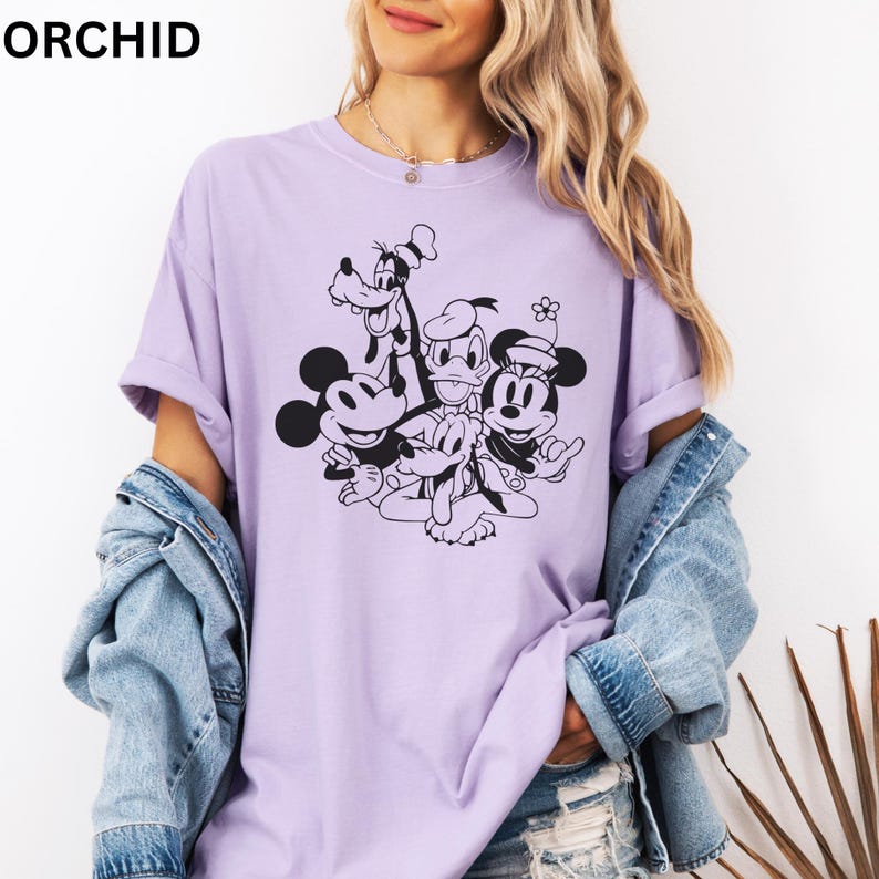 Simple Mickey and Friends Shirt, Disney World Shirt, Disneyland Shirt, Classic Minnie Mouse, Donald Duck, Goofy, Pluto, Daisy Duck Shirts