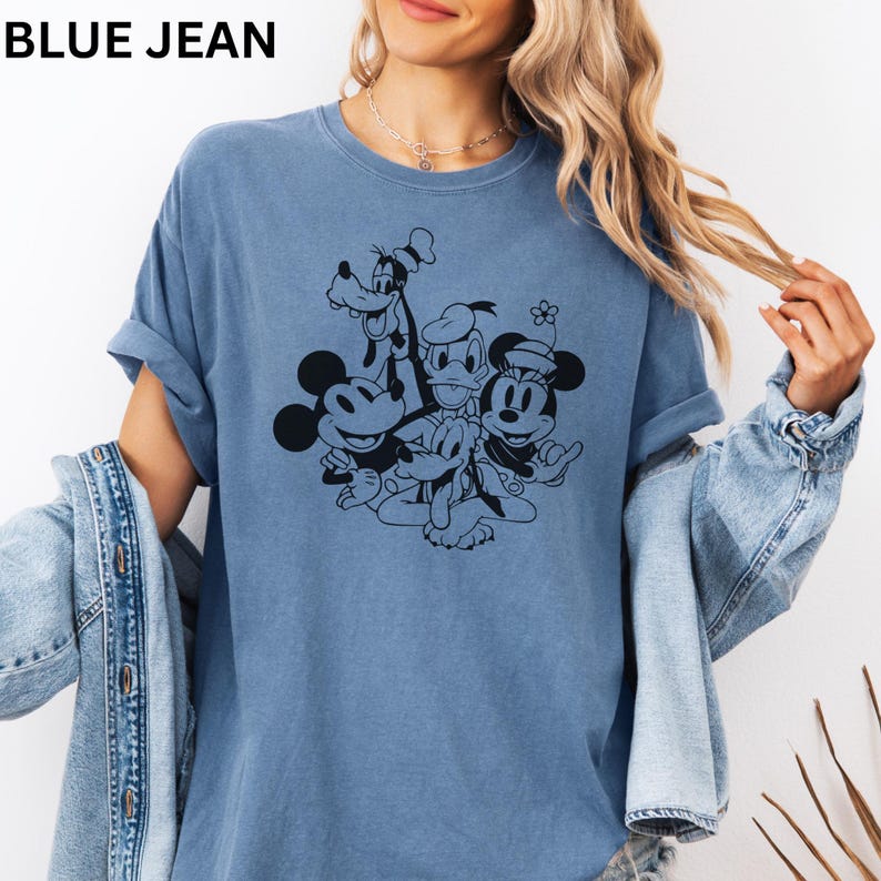 Simple Mickey and Friends Shirt, Disney World Shirt, Disneyland Shirt, Classic Minnie Mouse, Donald Duck, Goofy, Pluto, Daisy Duck Shirts