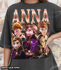 Anna Frozen Shirt, 90s Vintage Retro Bootleg Snow Princess T-Shirt, Ice Kingdom Sister Graphic Tee, Winter Fantasy Fan Apparel, #saf