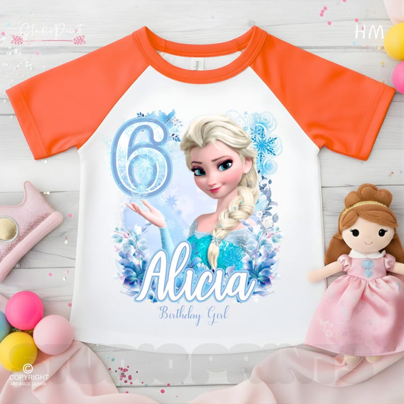 Personalized Princess Birthday Raglan Shirt, Family Matching HL76