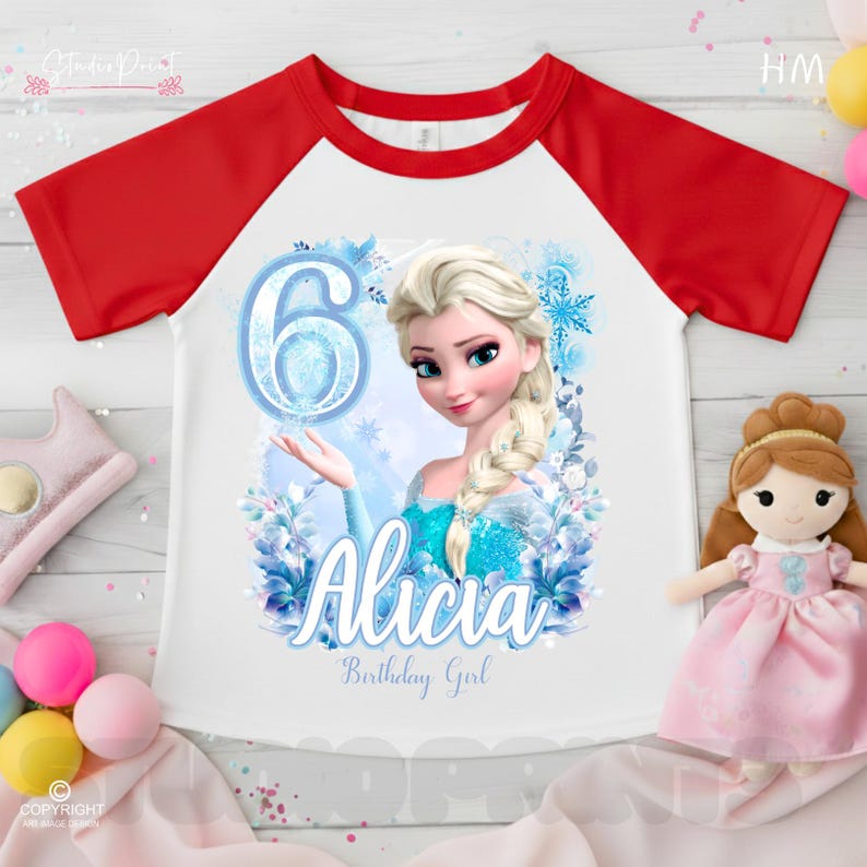 Personalized Princess Birthday Raglan Shirt, Family Matching HL76