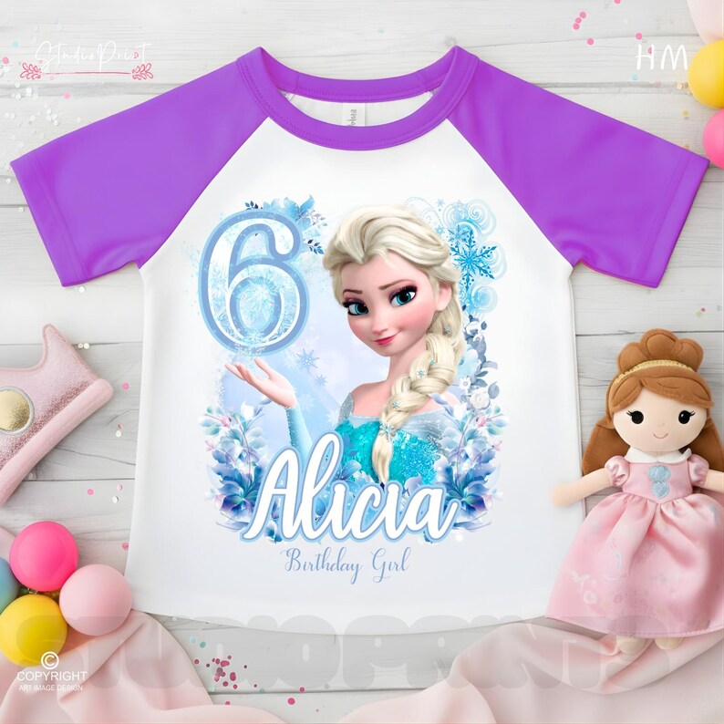 Personalized Princess Birthday Raglan Shirt, Family Matching HL76