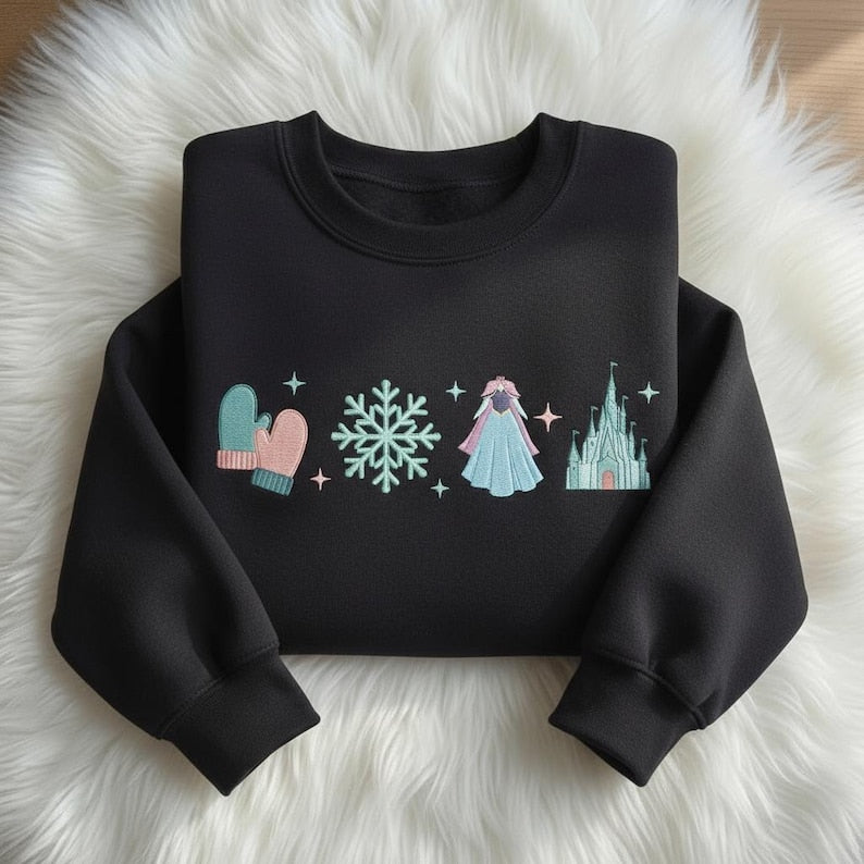 Embroidered Princess Anna Sweatshirt, Disney Princess Shirt, Frozen Inspired Crewneck, Disney Vacation Gift, Girls Trip Shirt