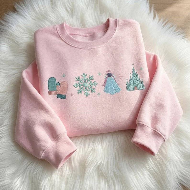 Embroidered Princess Anna Sweatshirt, Disney Princess Shirt, Frozen Inspired Crewneck, Disney Vacation Gift, Girls Trip Shirt