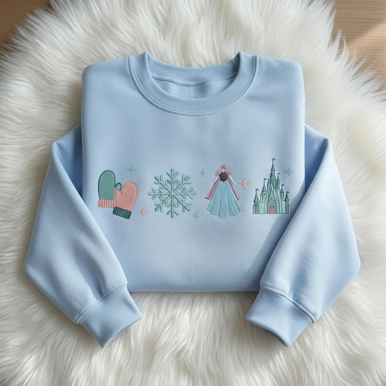 Embroidered Princess Anna Sweatshirt, Disney Princess Shirt, Frozen Inspired Crewneck, Disney Vacation Gift, Girls Trip Shirt