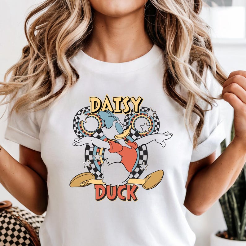 Disney Character Shirt Retro Mickey Minnie Donald Daisy Goofy Pluto Tee Vintage Disney Family Matching Unisex T-Shirt