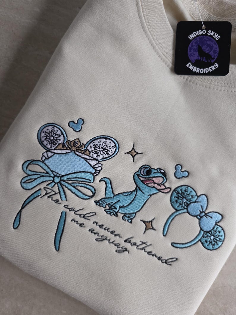 Disneyland Frozen Bruni Elsa Anna Embroidered Unisex top Sweatshirt | Jumper Gift Paris Present dream is a wish disneyworld Princess castle