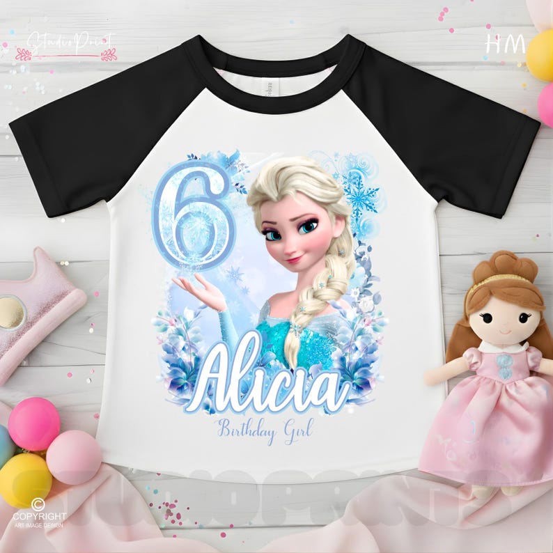 Personalized Princess Birthday Raglan Shirt, Family Matching HL76
