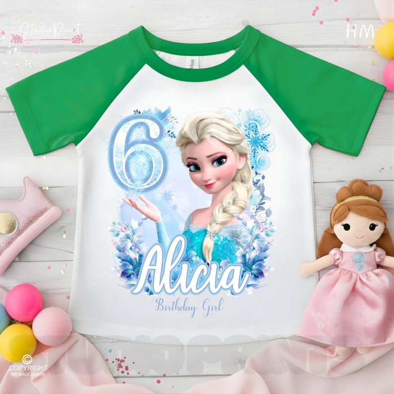 Personalized Princess Birthday Raglan Shirt, Family Matching HL76