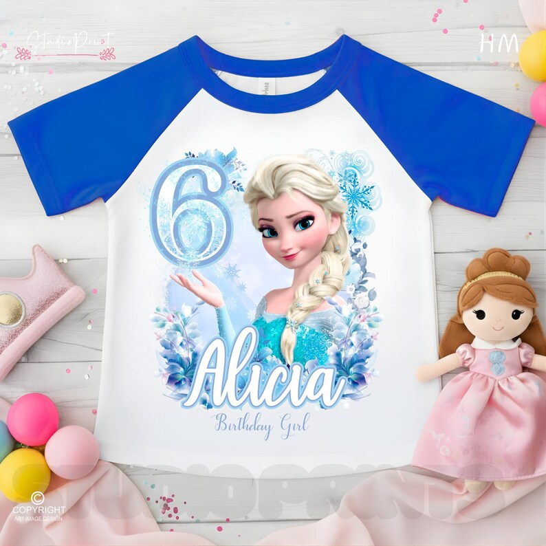 Personalized Princess Birthday Raglan Shirt, Family Matching HL76