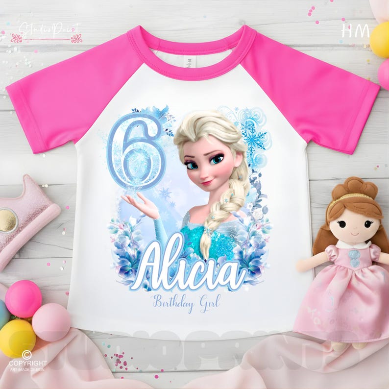 Personalized Princess Birthday Raglan Shirt, Family Matching HL76