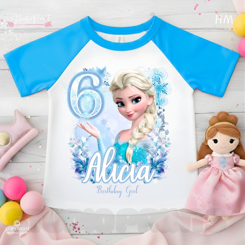 Personalized Princess Birthday Raglan Shirt, Family Matching HL76
