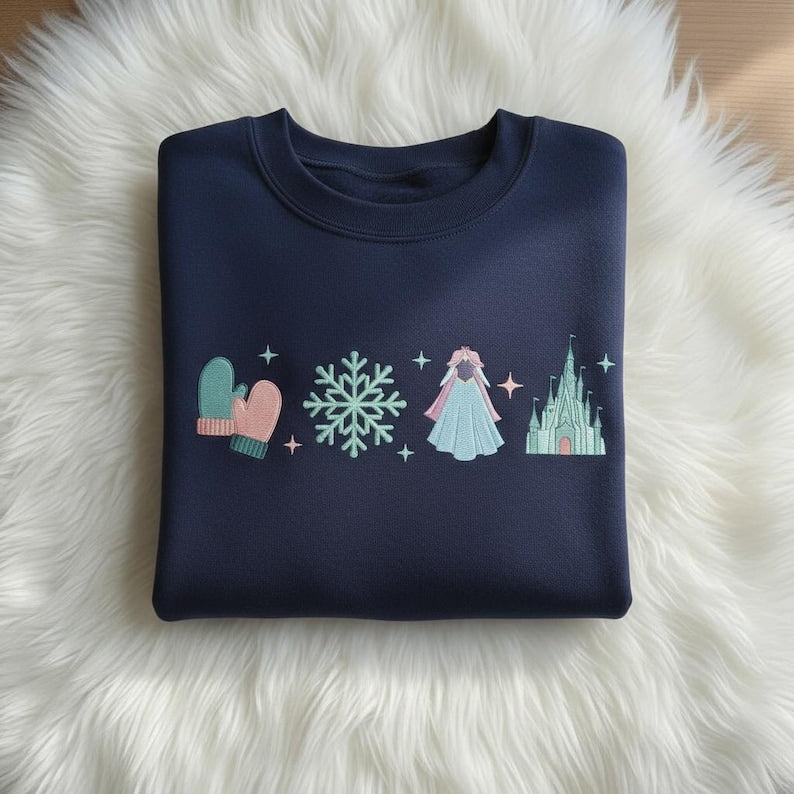 Embroidered Princess Anna Sweatshirt, Disney Princess Shirt, Frozen Inspired Crewneck, Disney Vacation Gift, Girls Trip Shirt