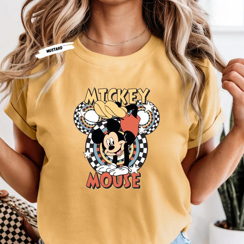 Disney Character Shirt Retro Mickey Minnie Donald Daisy Goofy Pluto Tee Vintage Disney Family Matching Unisex T-Shirt