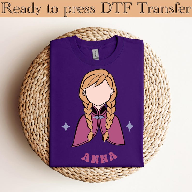 Retro Anna Frozen Dtf| Princess Anna Comfort Colors Dtf| Vintage Disney Family Dtf| Frozen Trip Outfit | Disney World Vacation Dtf