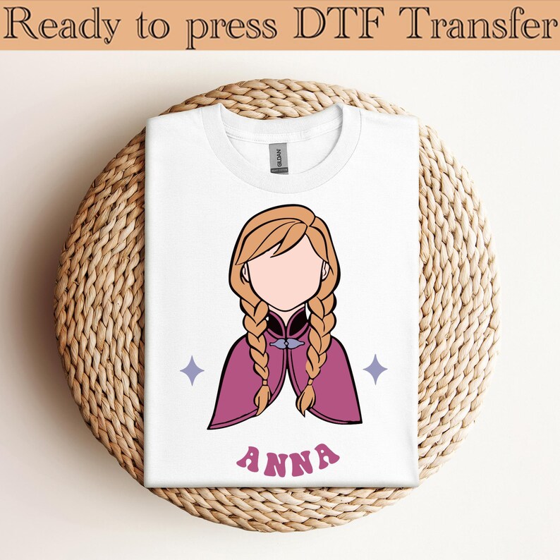 Retro Anna Frozen Dtf| Princess Anna Comfort Colors Dtf| Vintage Disney Family Dtf| Frozen Trip Outfit | Disney World Vacation Dtf