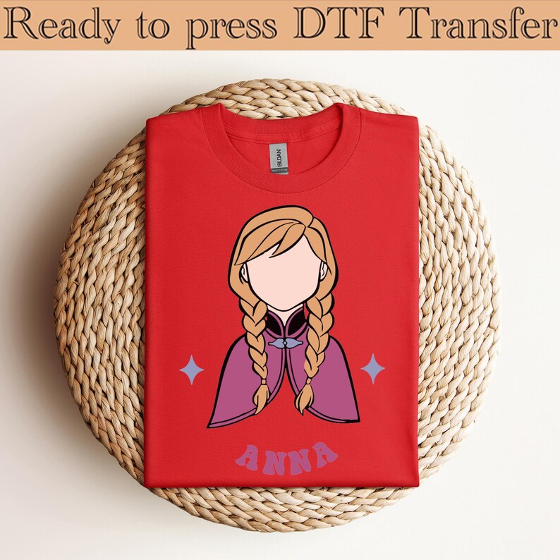Retro Anna Frozen Dtf| Princess Anna Comfort Colors Dtf| Vintage Disney Family Dtf| Frozen Trip Outfit | Disney World Vacation Dtf
