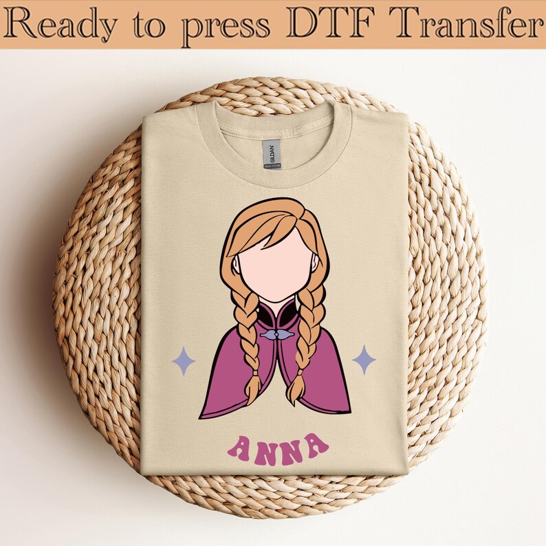 Retro Anna Frozen Dtf| Princess Anna Comfort Colors Dtf| Vintage Disney Family Dtf| Frozen Trip Outfit | Disney World Vacation Dtf