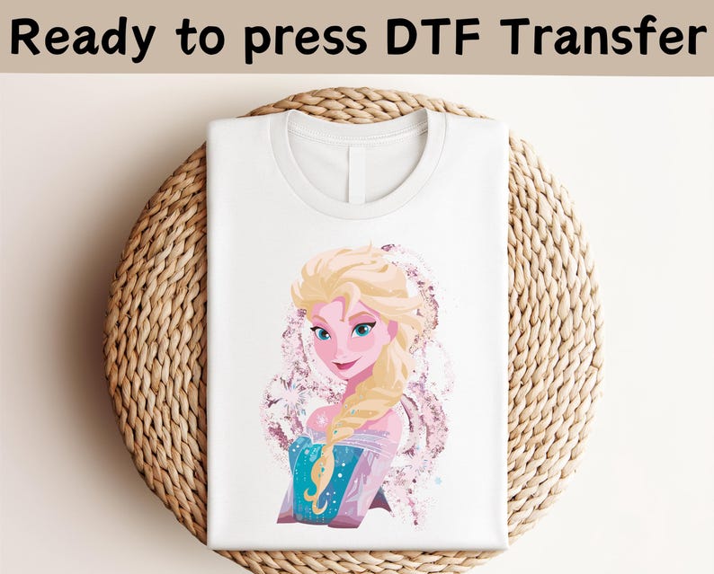 Elsa DTF Transfer, Disney Frozen DTF