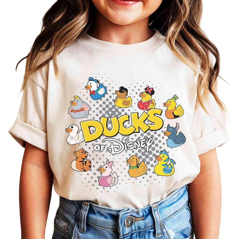 Duck Disney Characters Group | Funny Cute Trend | Matching Set | Unisex Tshirt Hoodie | Kids Tee Baby Romper | Premium DTF Print|Gift| NA122