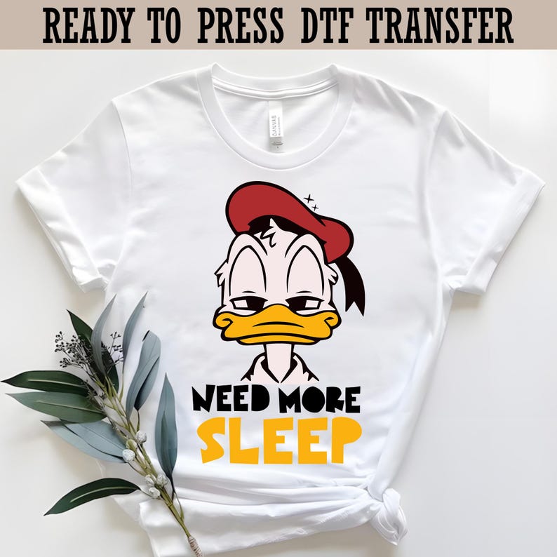 Donald Duck DTF, Donald Duck Heat Transfer, Disneyworld DTF Transfer, Disneyland Ready to Press, Mickey DTF Transfers, Disney Gifts