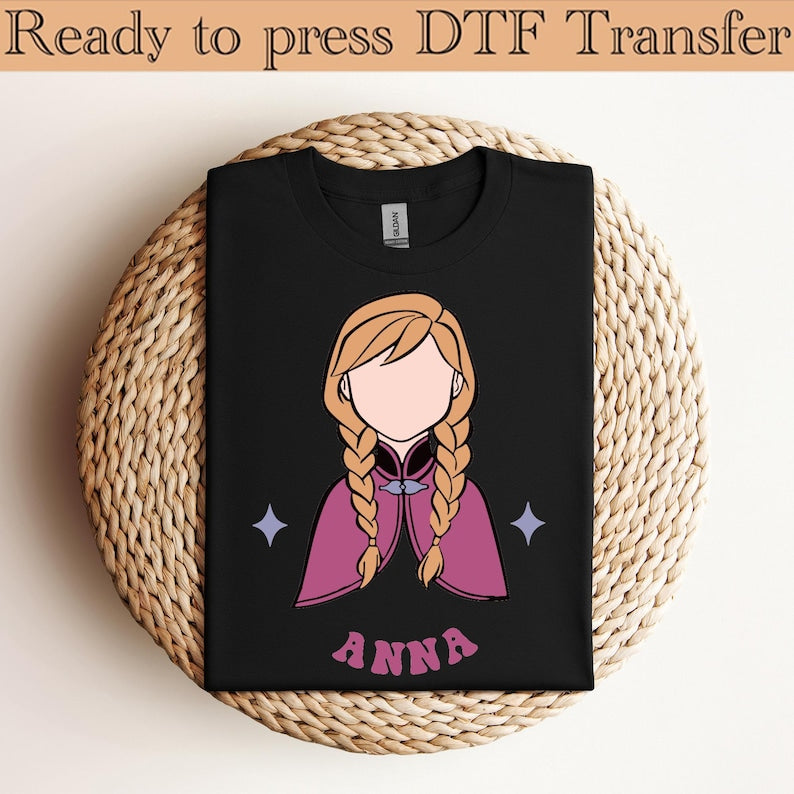 Retro Anna Frozen Dtf| Princess Anna Comfort Colors Dtf| Vintage Disney Family Dtf| Frozen Trip Outfit | Disney World Vacation Dtf