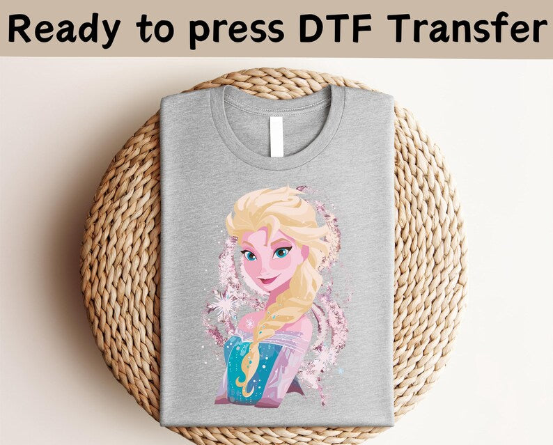 Elsa DTF Transfer, Disney Frozen DTF