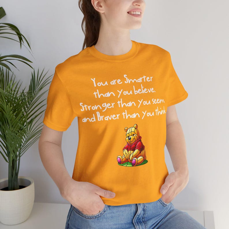 Winnie the Pooh Stained Glass Quote T-Shirt - Inspirational Pooh Tee