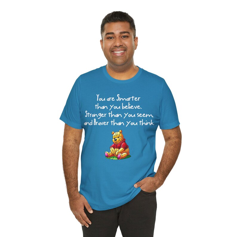 Winnie the Pooh Stained Glass Quote T-Shirt - Inspirational Pooh Tee