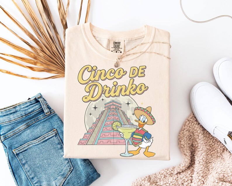 Epcot Inspired Cinco De Mayo T-Shirt, Mexico Pavilion Theme Park Tee, Retro Three Caballeros Shirt, Matching Family Vacation Sweatshirts