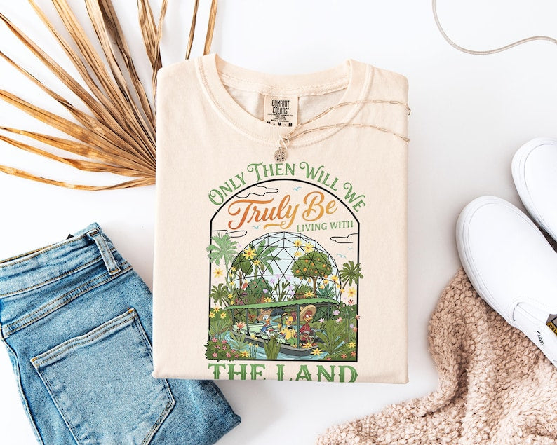 Living with the Land Shirt, Comfort Colors Tee, Three Caballeros Epcot Flower Garden Top, Retro Gardening Sweatshirt, Nature Lover Gift