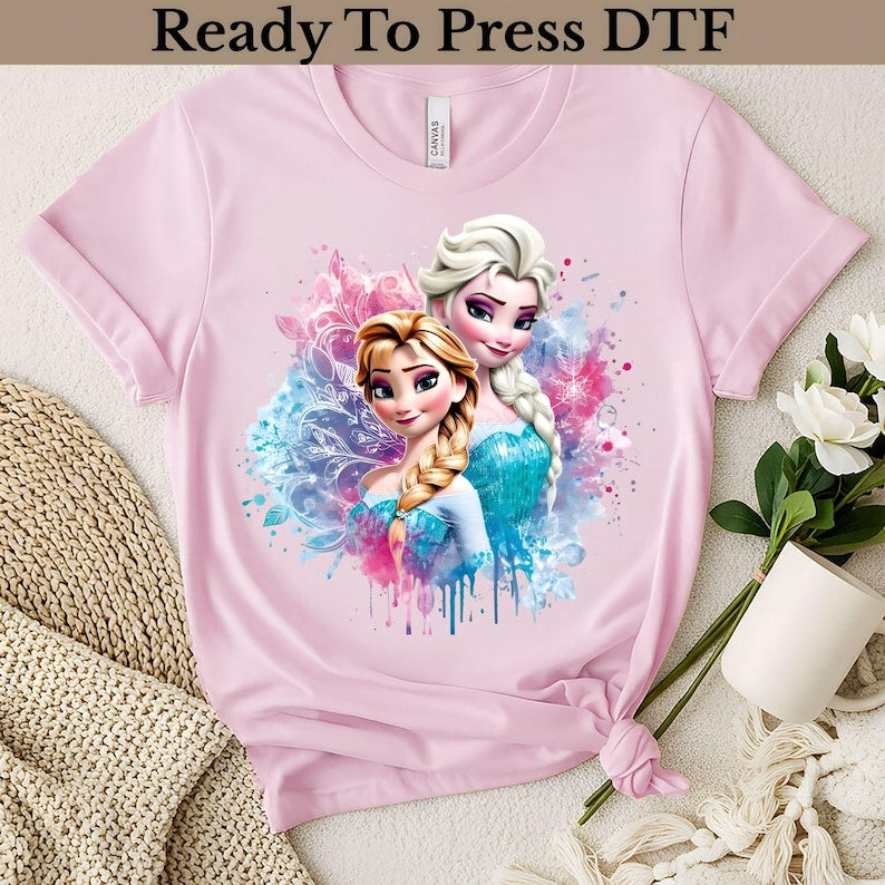 Frozen DTF Transfers, Disney Ready To Press, Elsa Anna Transfer, Girl Trip Heat Transfer, Cute Disney DTF, Disney Family Vacation Transfer