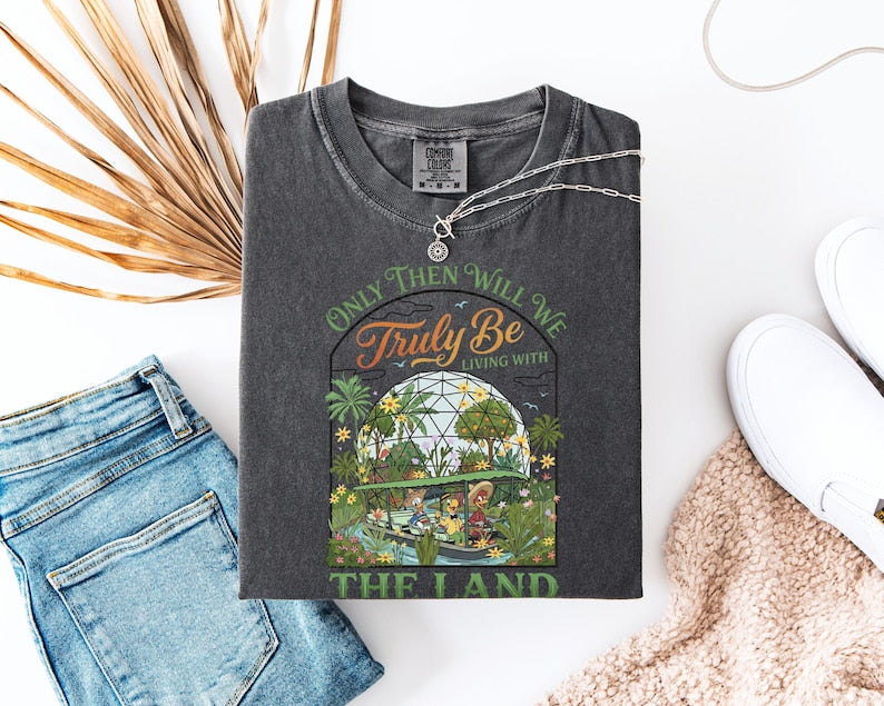 Living with the Land Shirt, Comfort Colors Tee, Three Caballeros Epcot Flower Garden Top, Retro Gardening Sweatshirt, Nature Lover Gift