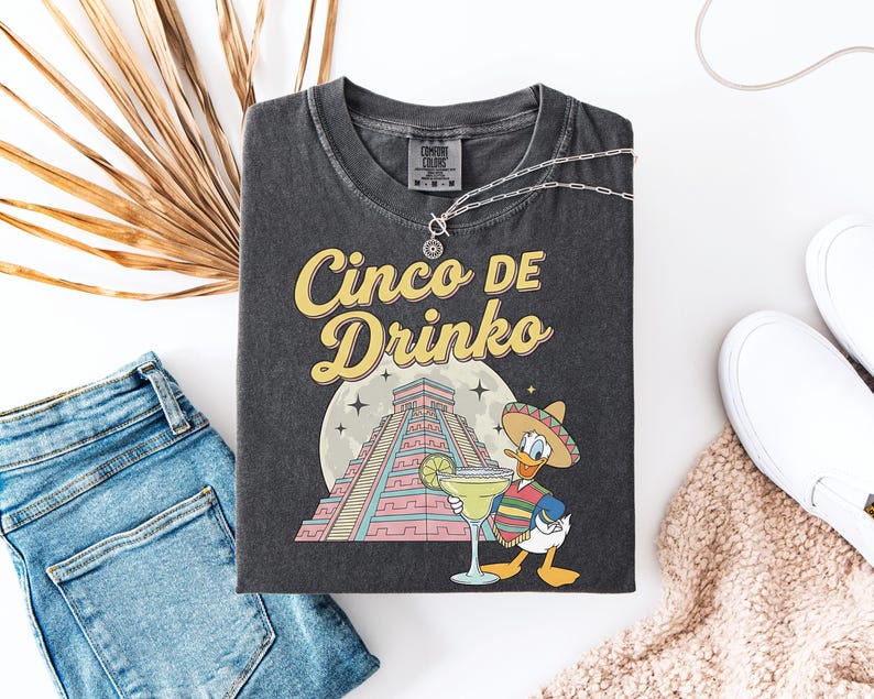 Epcot Inspired Cinco De Mayo T-Shirt, Mexico Pavilion Theme Park Tee, Retro Three Caballeros Shirt, Matching Family Vacation Sweatshirts