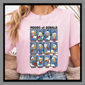 Moods Of Donald Disney Duck | Unisex Tee Hoodie Sweatshirt Romper |Premium DTF Print |Retro Vintage Aesthetic |Gift| TE348