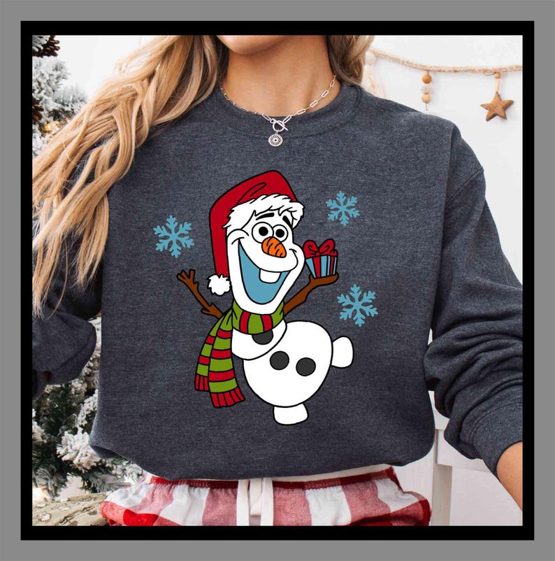 Olaf Christmas Disney Frozen Party | Unisex Tee Hoodie Sweatshirt Romper |Premium DTF Print |Retro Vintage Aesthetic |Gift| TE382