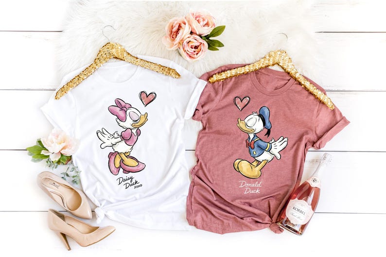 Disney Donald And Daisy Couple Matching Shirt, Disneyland Trip T-Shirt, Disneyland Couple Tee, Donald Sweatshirt, Vacation Disney Outfit