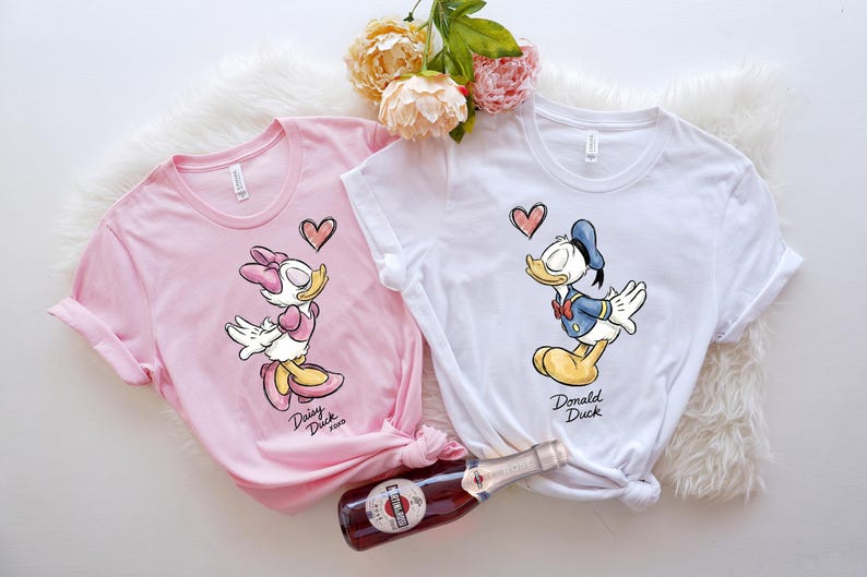 Disney Donald And Daisy Couple Matching Shirt, Disneyland Trip T-Shirt, Disneyland Couple Tee, Donald Sweatshirt, Vacation Disney Outfit