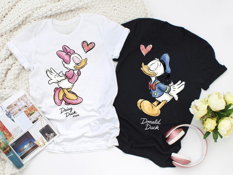 Disney Donald And Daisy Couple Matching Shirt, Disneyland Trip T-Shirt, Disneyland Couple Tee, Donald Sweatshirt, Vacation Disney Outfit